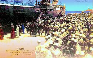 Alger - Embarquement des Tirailleurs 1911